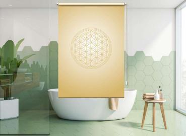 Extartiqe Duschrollo Blume des Lebens gold